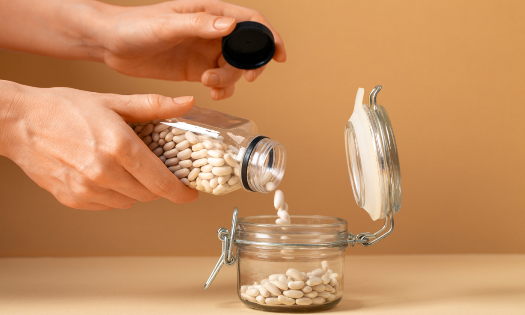 Nattokinase supplement capsules made from fermented soybeans, often discussed in relation to nattokinase supplement UK options.