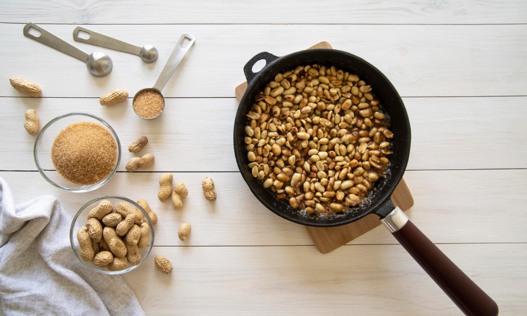 Soybeans being cooked and prepared for natto fermentation, highlighting healthy fermented food for gut health